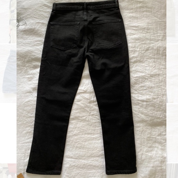 NWT REFORMATION Liza High-Rise Cropped Jeans in Black, size 29 - Picture 3 of 3